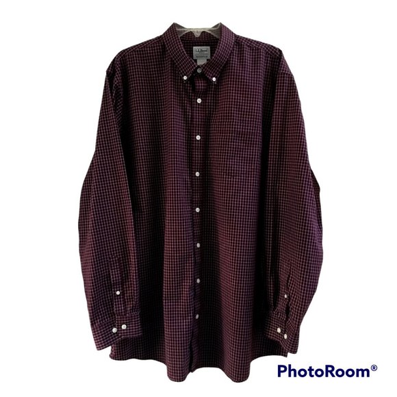 L.L. Bean Shirts Llbean Mens Xl Tall Button Down Check Shirt Poshmark